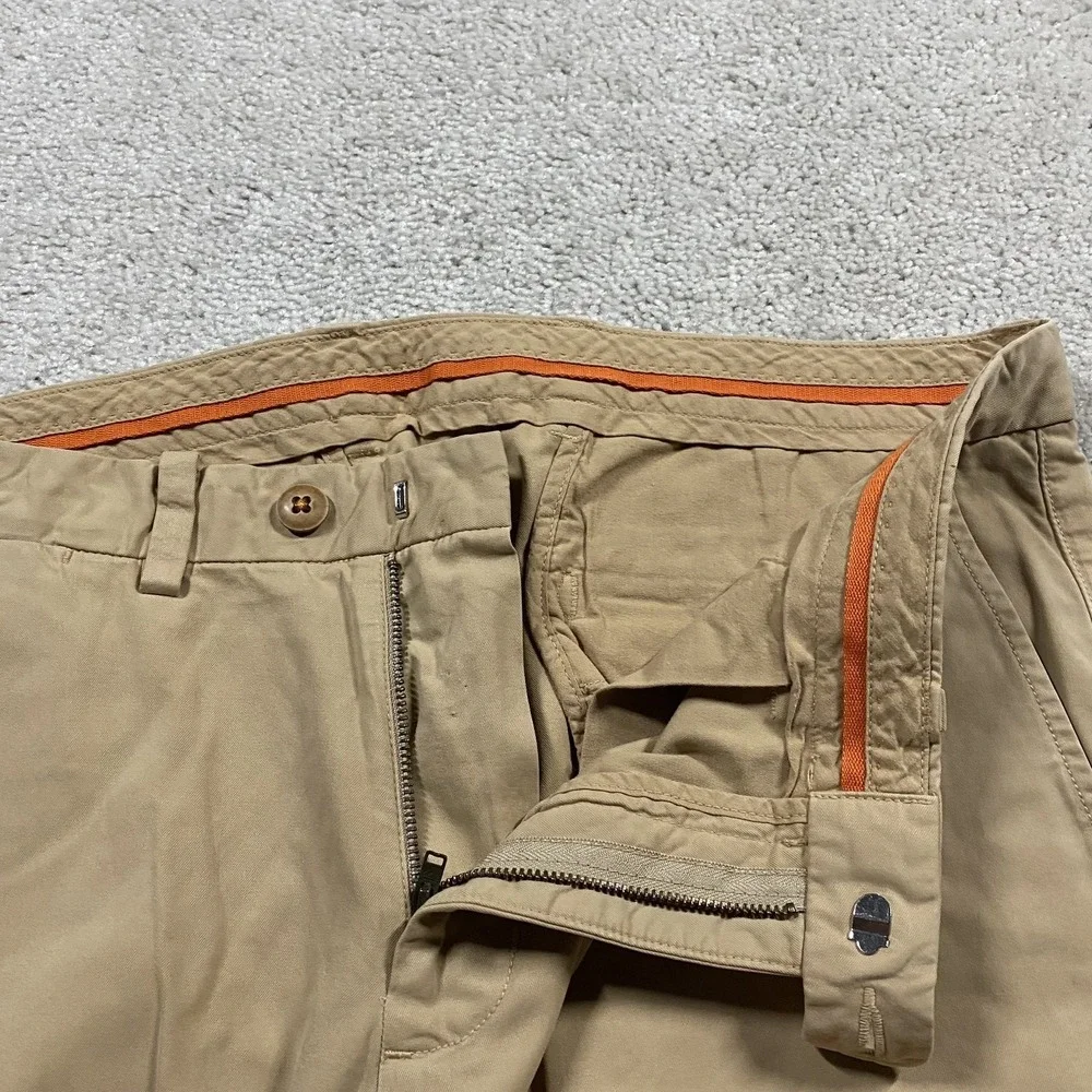 Tommy Bahama Pants Mens 34x30 Khaki Flat Front Pima Cotton Chino Work Office